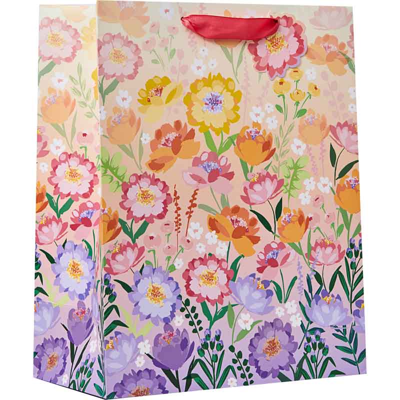 FLORAL OMBRE LARGE GIFT BAG 6S