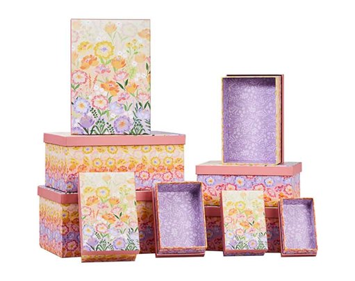 10SET FLORAL OMBRE GIFT BOXES