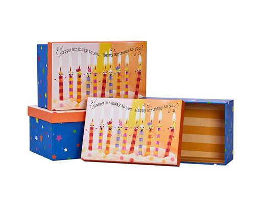 3SET BIRTHDAY CANDLE GIFT BOXES