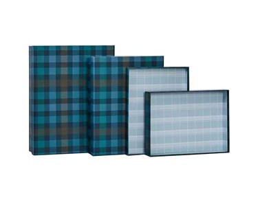 3SET TARTAN SHIRT BOXES