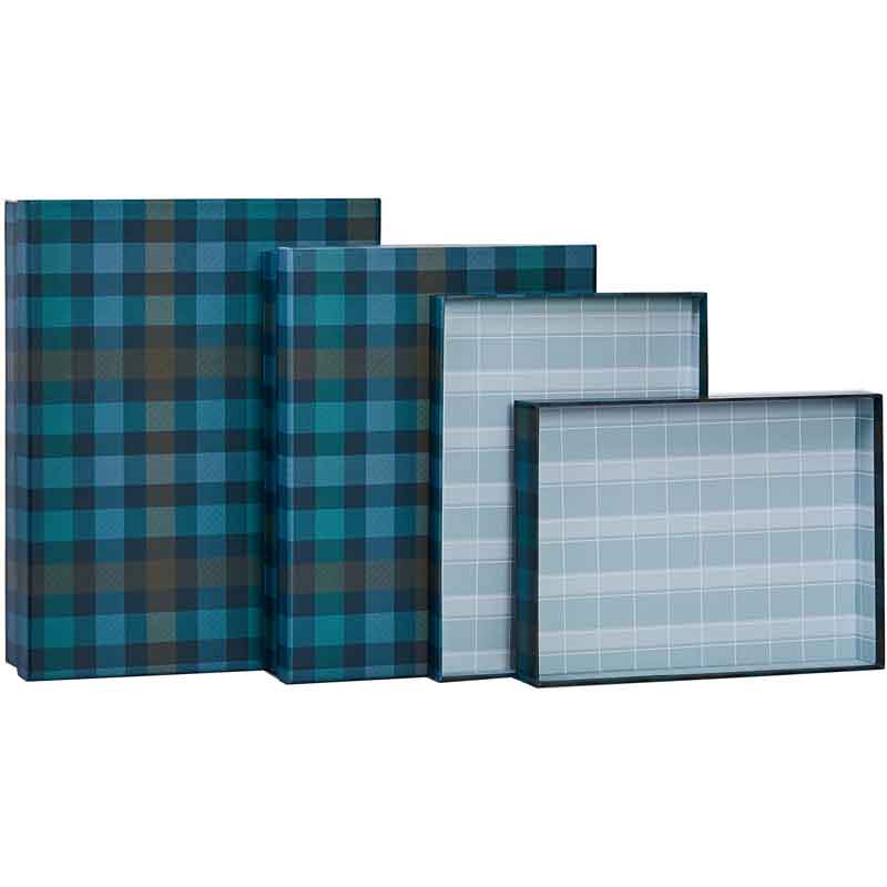 3SET TARTAN SHIRT BOXES