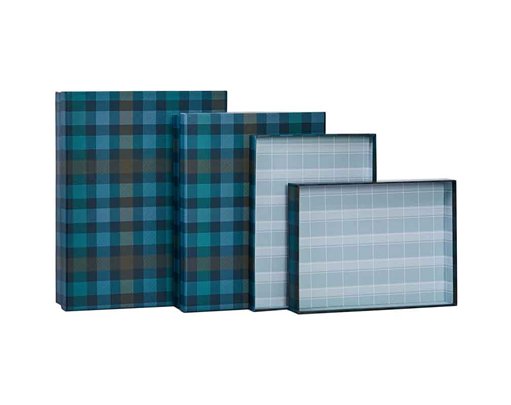 3SET TARTAN SHIRT BOXES