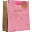 HAPPY BIRTHDAY PINK MEDIUM GIFT BAG 6S