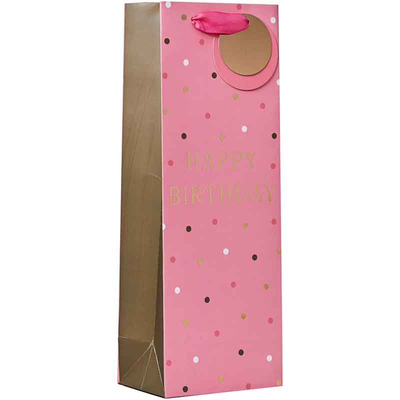 HAPPY BIRTHDAY PINK BOTTLE BAG 6S