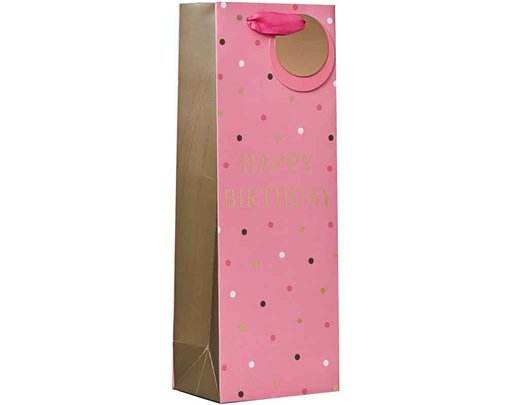 HAPPY BIRTHDAY PINK BOTTLE BAG 6S