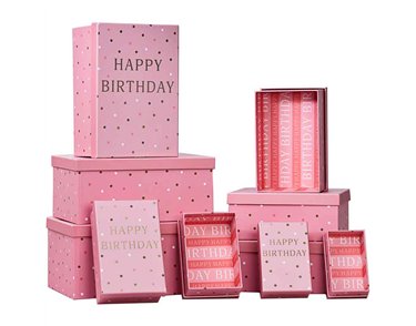 10SET BIRTHDAY PINK GIFT BOXES