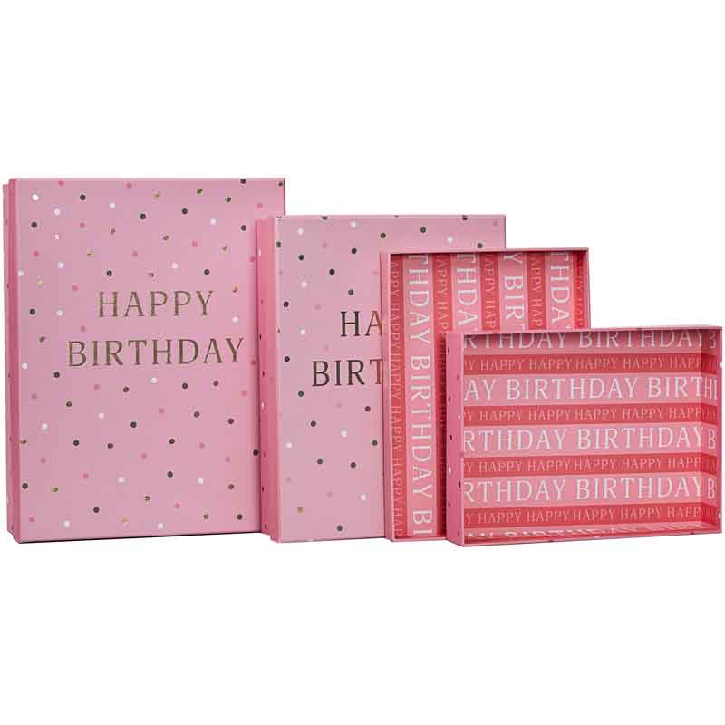 3SET BIRTHDAY PINK SHIRT BOXES