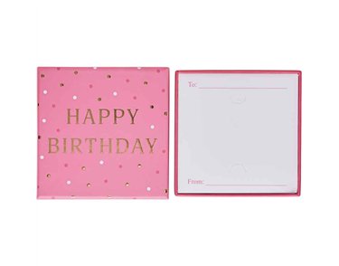 HAPPY BIRTHDAY PINK GIFT CARD BOX