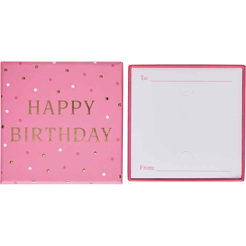 HAPPY BIRTHDAY PINK GIFT CARD BOX