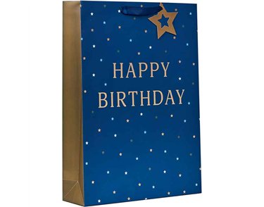 HAPPY BIRTHDAY BLUE XLG GIFT BAG 6S