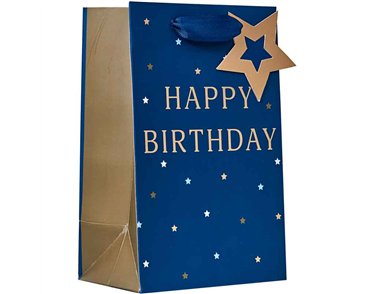 HAPPY BIRTHDAY BLUE SMALL GIFT BAG 6S