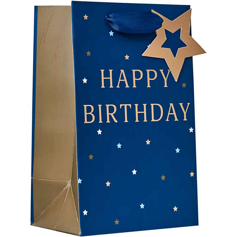 HAPPY BIRTHDAY BLUE SMALL GIFT BAG 6S