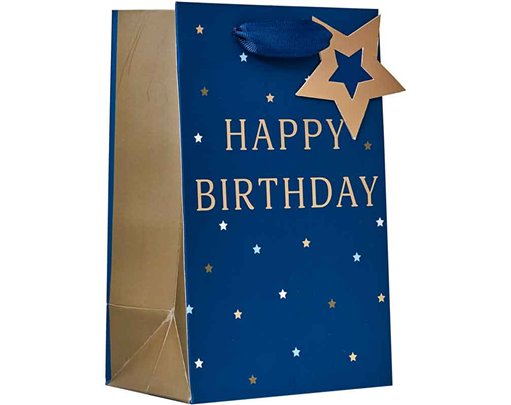 HAPPY BIRTHDAY BLUE SMALL GIFT BAG 6S