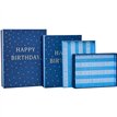 3SET BIRTHDAY BLUE SHIRT BOXES