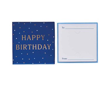 HAPPY BIRTHDAY BLUE GIFT CARD BOX