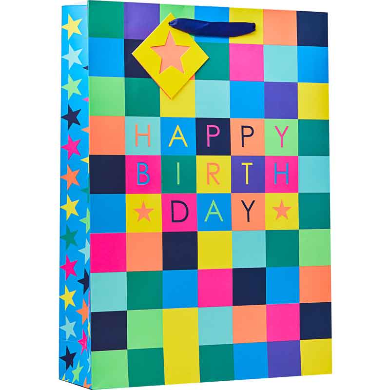 CHECKERBOARD XLG GIFT BAG 6S