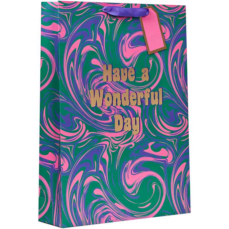 MARBLED XLG GIFT BAG 6S