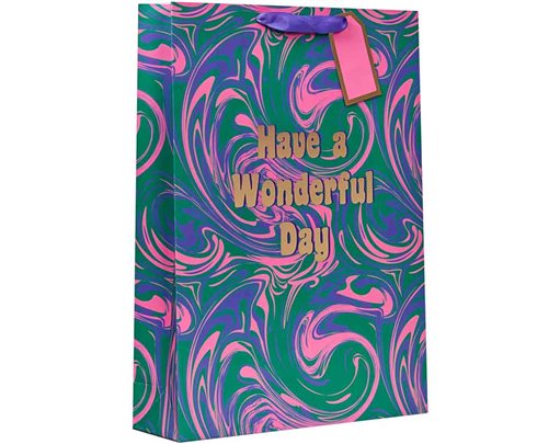 MARBLED XLG GIFT BAG 6S