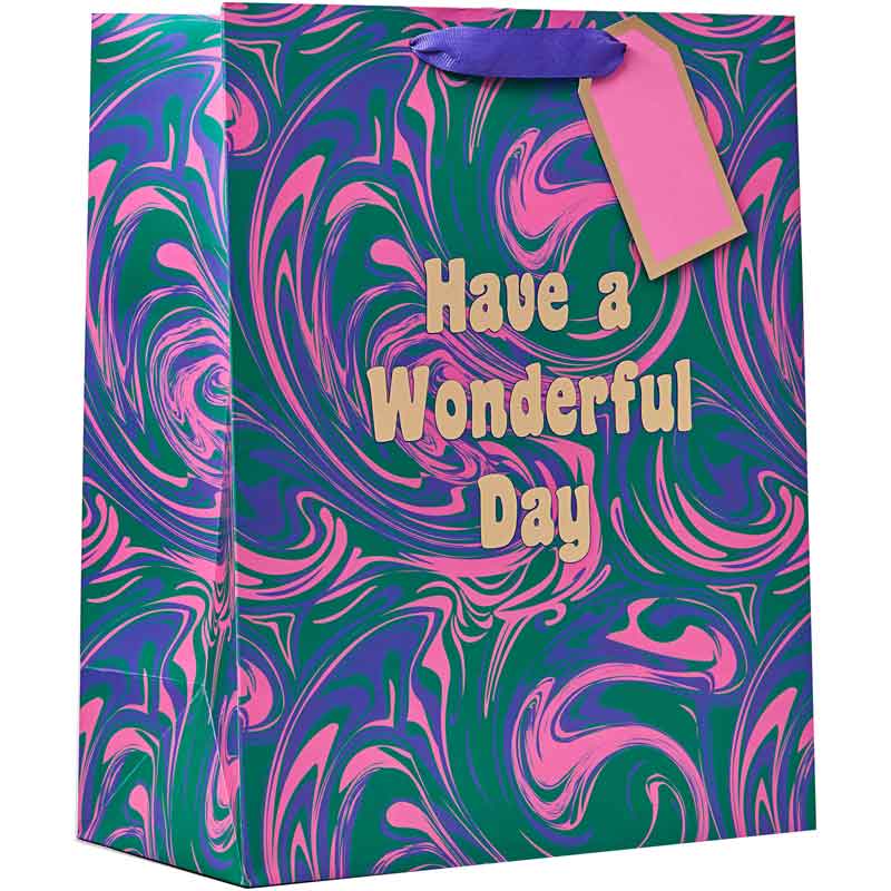 MARBLED LARGE GIFT BAG 6S