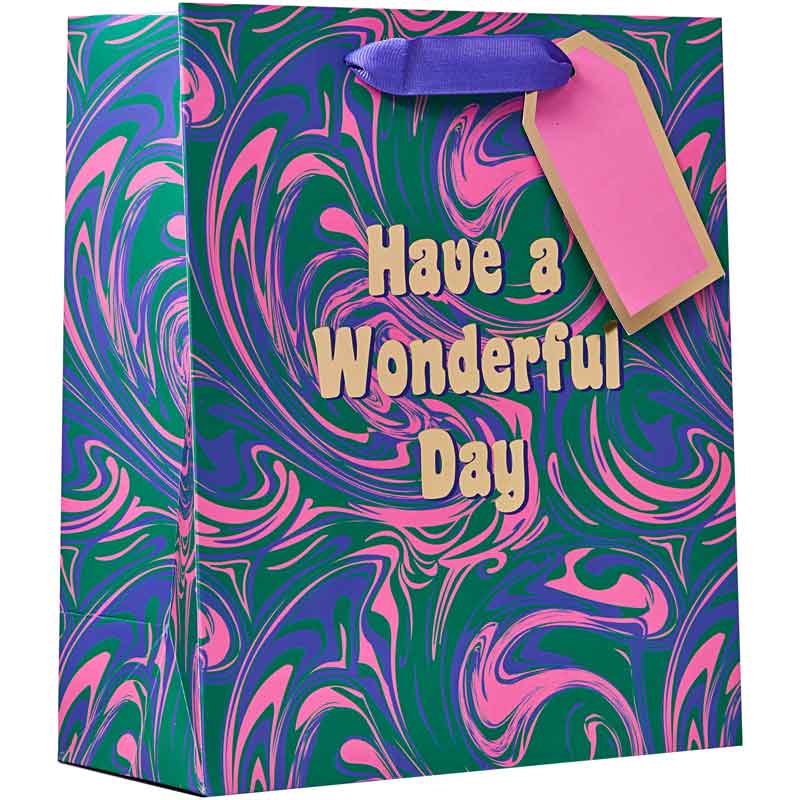 MARBLED MEDIUM GIFT BAG 6S