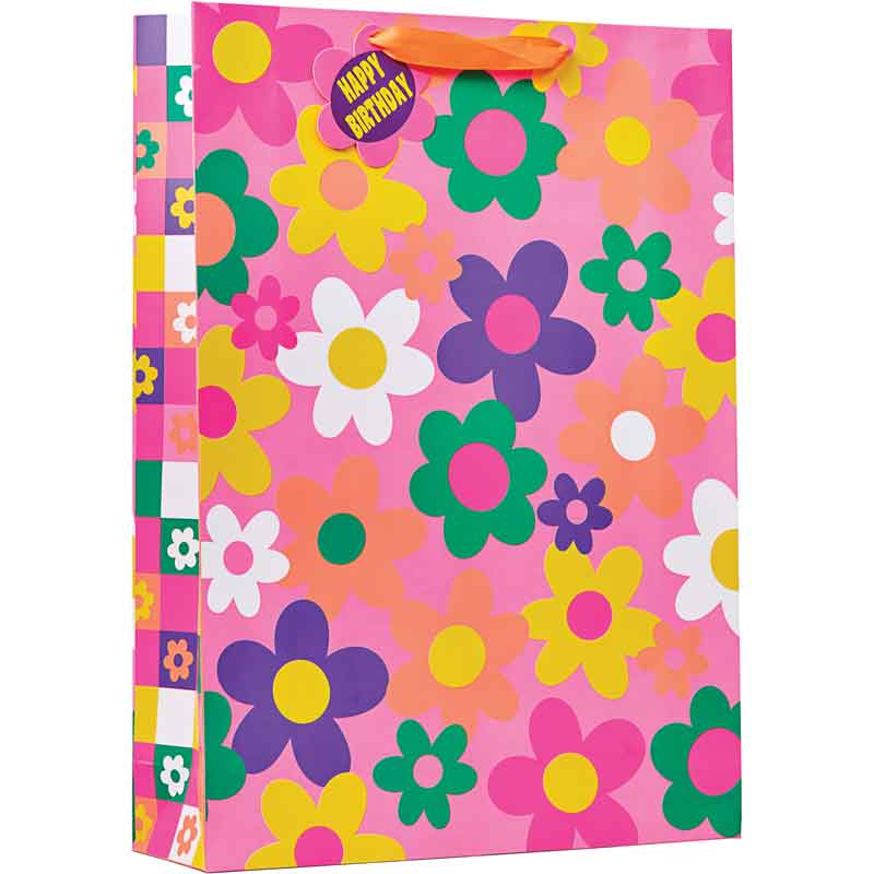FLOWER POWER XLG GIFT BAG 6S