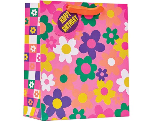 FLOWER POWER MEDIUM GIFT BAG 6S
