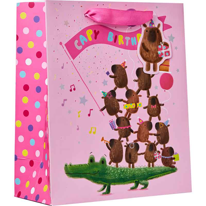 CAPY BIRTHDAY MEDIUM GIFT BAG 6S