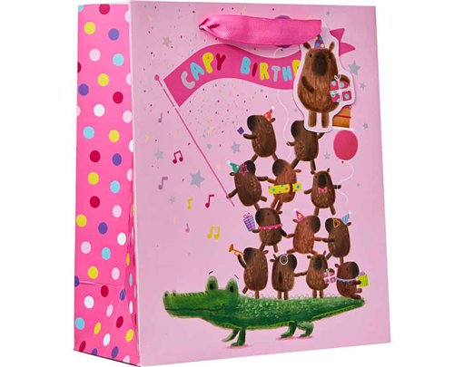 CAPY BIRTHDAY MEDIUM GIFT BAG 6S