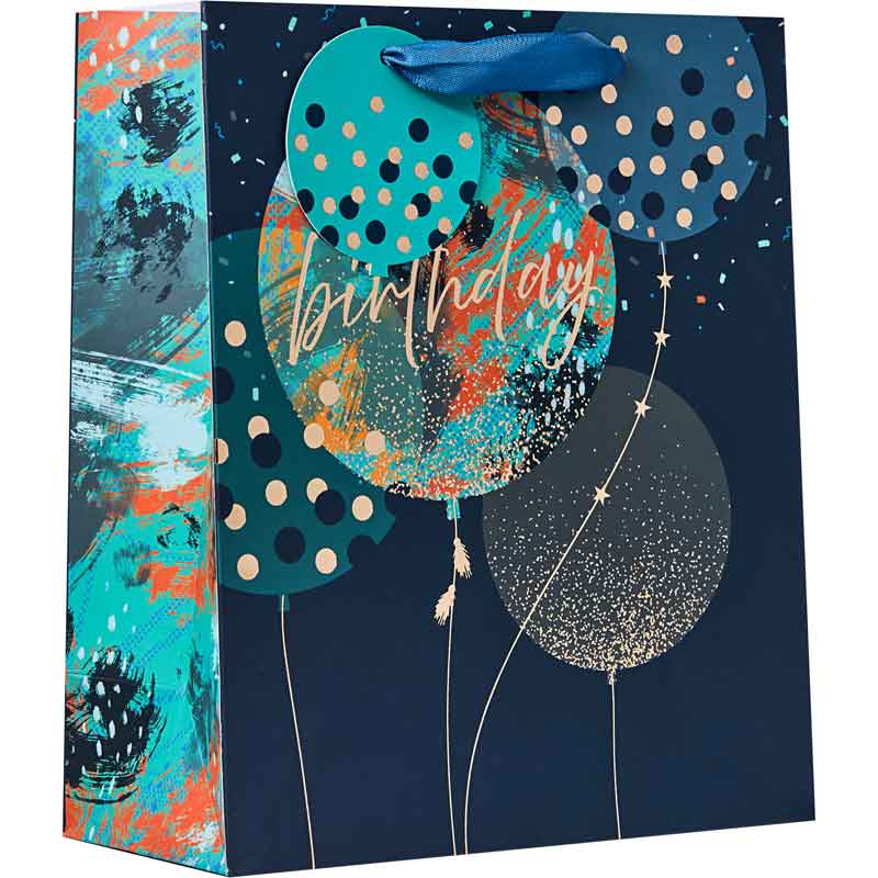 BIRTHDAY BALLOONS MEDIUM GIFT BAG 6S