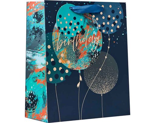 BIRTHDAY BALLOONS MEDIUM GIFT BAG 6S