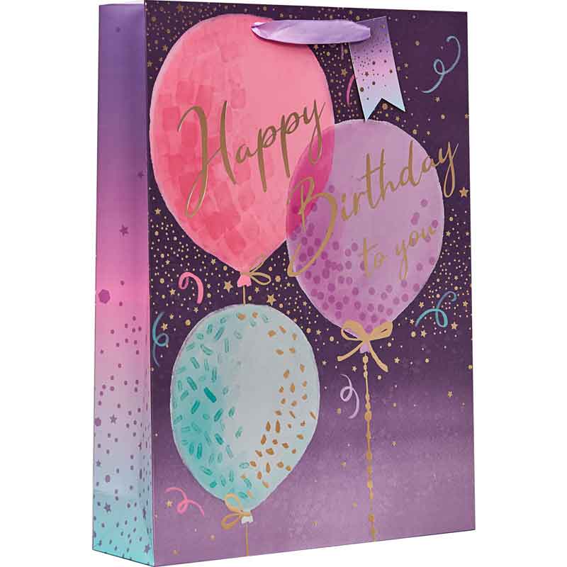 HAPPY BIRTHDAY BALLOONS XLG BAG 6S
