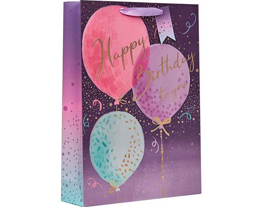 HAPPY BIRTHDAY BALLOONS XLG BAG 6S
