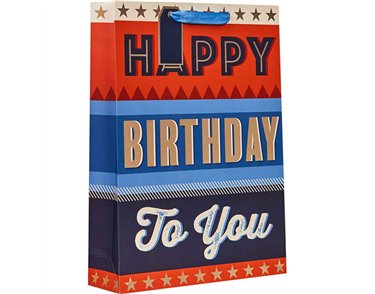 BIRTHDAY TEXT XLG BAG 6S