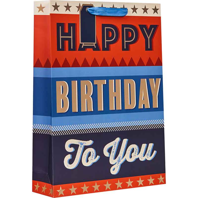 BIRTHDAY TEXT XLG BAG 6S