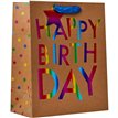 RAINBOW KRAFT HAPPY BIRTHDAY LARGE GIFT BAG 6S