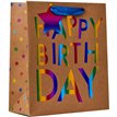 RAINBOW KRAFT HAPPY BIRTHDAY MEDIUM GIFT BAG 6S
