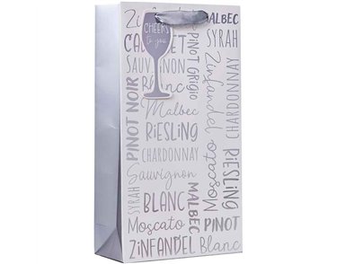 WINE TEXT DOUBLE BOTTLE BAG 6S