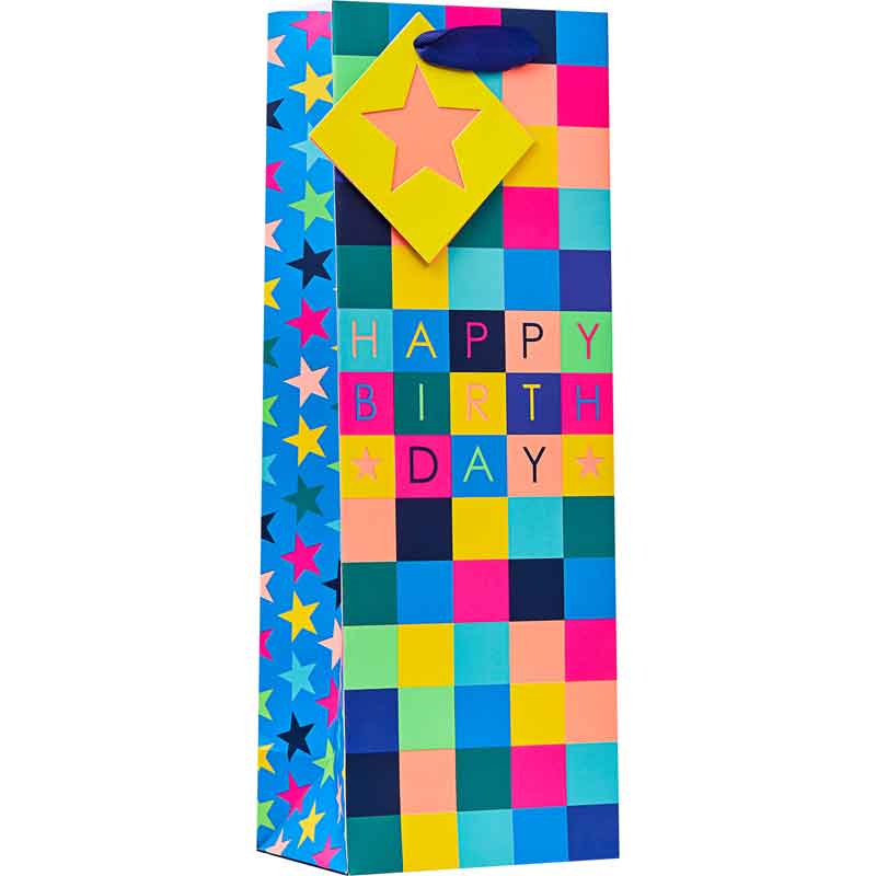 CHECKERBOARD BOTTLE BAG 6S