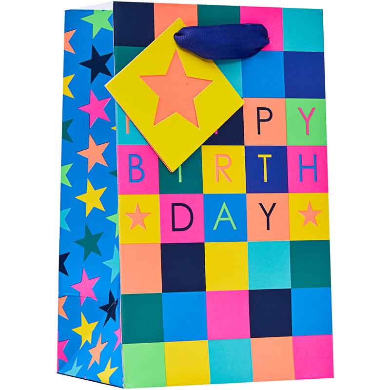 CHECKERBOARD SMALL GIFT BAG 6S