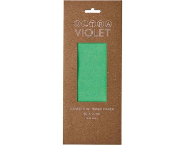 3PC GREEN NEON TISSUE SHEETS 12S