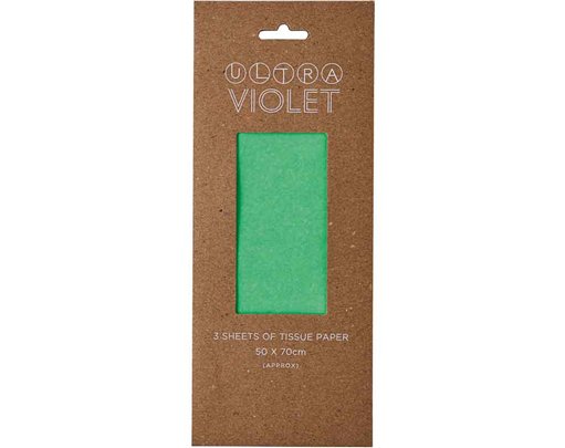 3PC GREEN NEON TISSUE SHEETS 12S