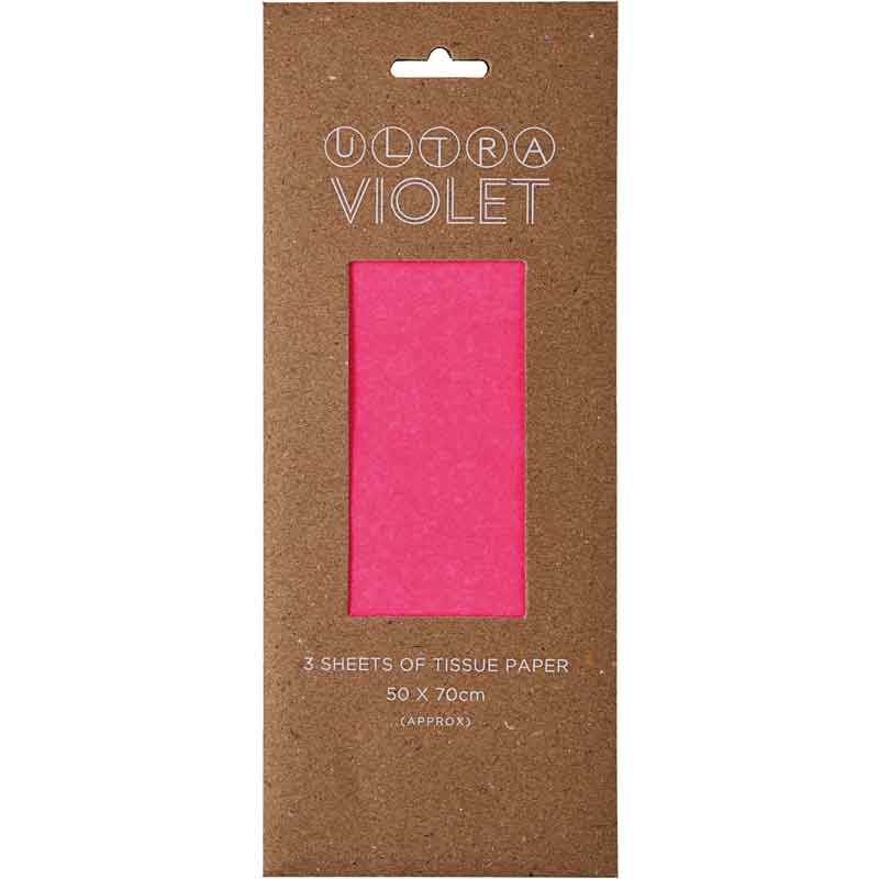 3PC PINK NEON TISSUE SHEETS 12S