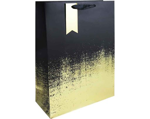 BLACK GOLD DISTRESSED XLG GIFT BAG 6S