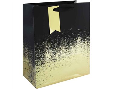 BLACK GOLD DISTRESSED LARGE GIFT BAG 6S