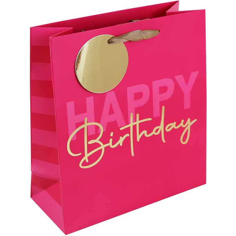 PINK BIRTHDAY MEDIUM GIFT BAG 6S