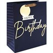 NAVY HAPPY BIRTHDAY LARGE GIFT BAG 6S