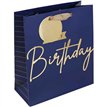 NAVY HAPPY BIRTHDAY MEDIUM GIFT BAG 6S