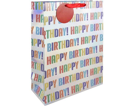 HOLO BIRTHDAY XLG GIFT BAG 6S