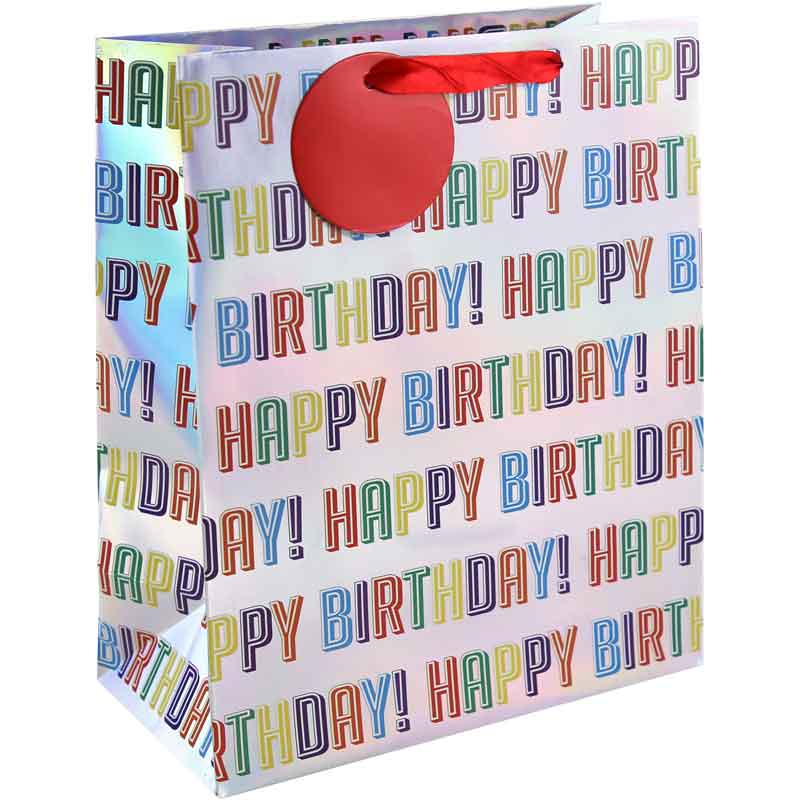 HOLO BIRTHDAY LARGE GIFT BAG 6S