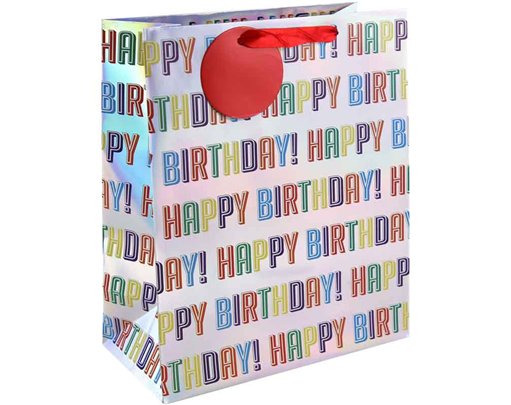 HOLO BIRTHDAY LARGE GIFT BAG 6S